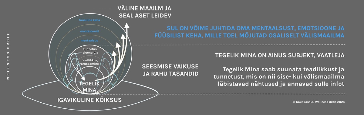 Enesejuhtimiseks on vaja mõista, et Tegelik Mina on juht ja muud juhitavad tasandid.