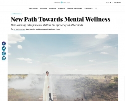 'New Path Towards Mental Wellness' – article in Thrive Global